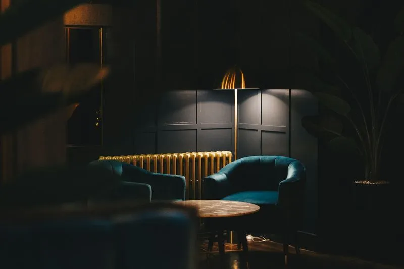 Dark urban restaurant