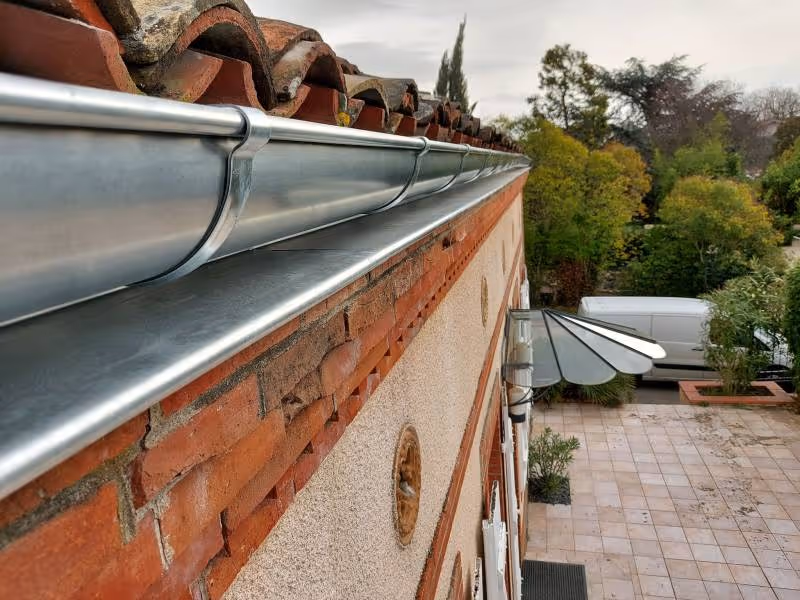 Pose gouttière zinc Toulouse - Installation évacuation eaux pluviales Couvreurs Occitans