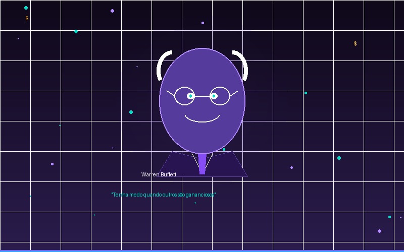 Ilustração de Warren Buffett