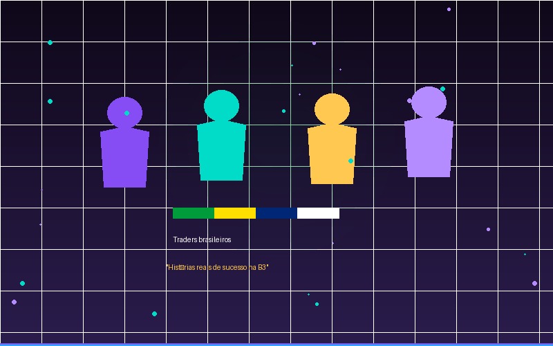 Ilustração de traders brasileiros