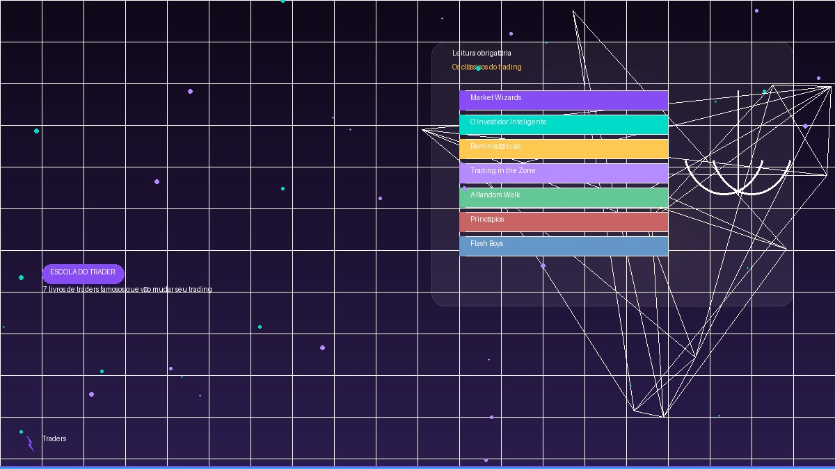 Pilha de livros clássicos de trading como Market Wizards e O Investidor Inteligente