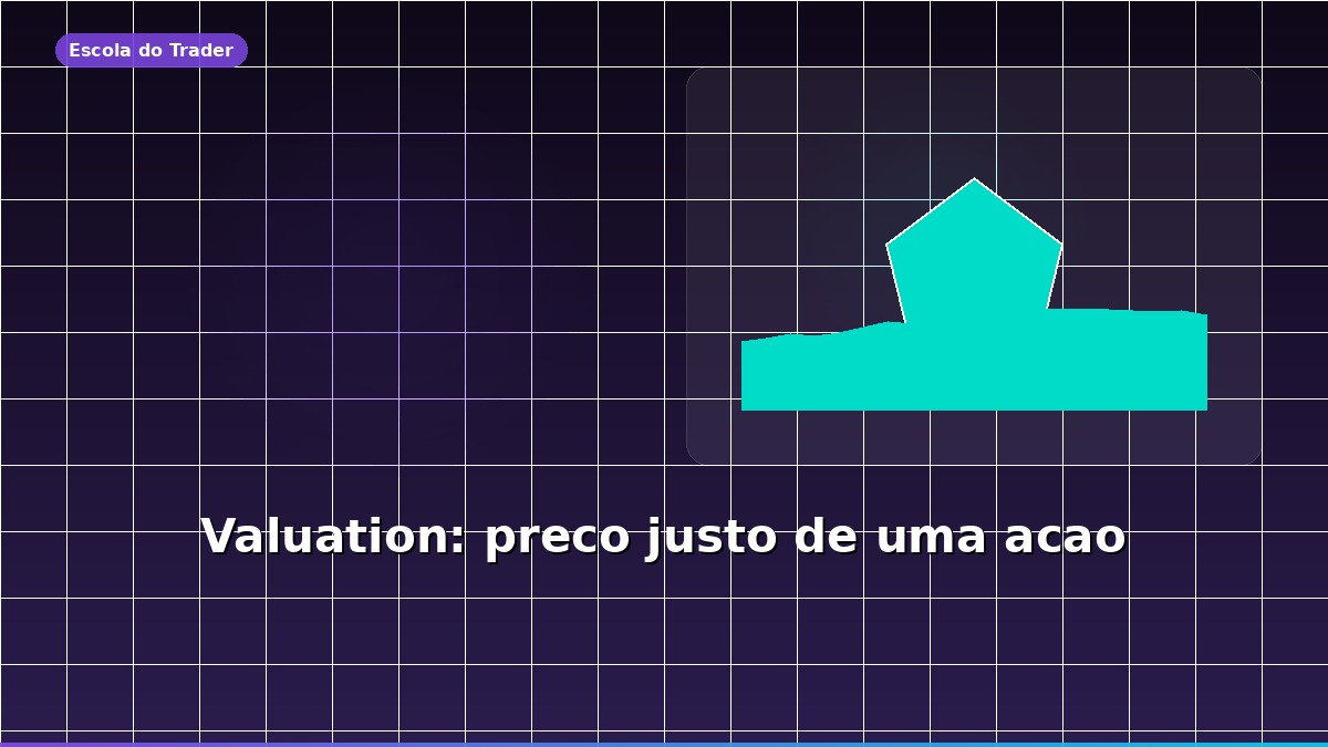 Diamante representando valor intrínseco de uma ação com gráfico de valuation