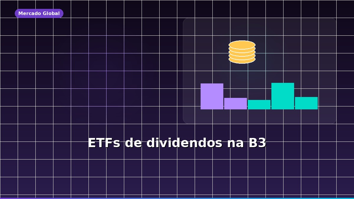 Moedas e gráfico representando ETFs de dividendos na B3