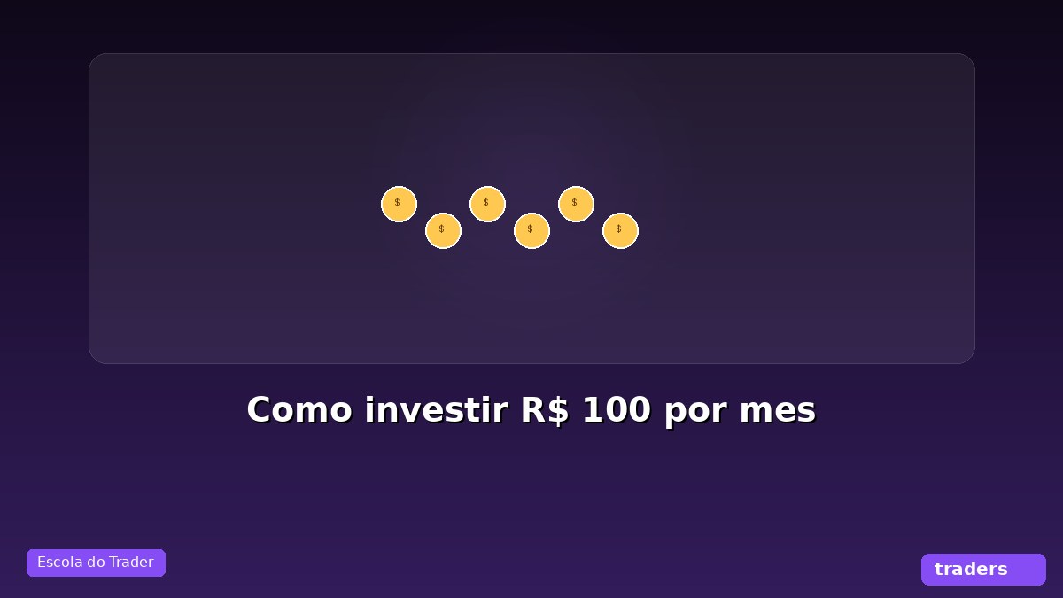 Como investir com R$ 100 por mês