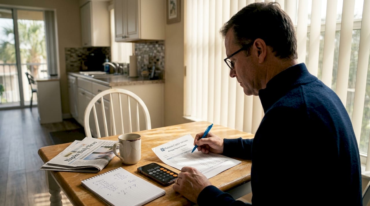 Man reviewing interest-only mortgage payment plan