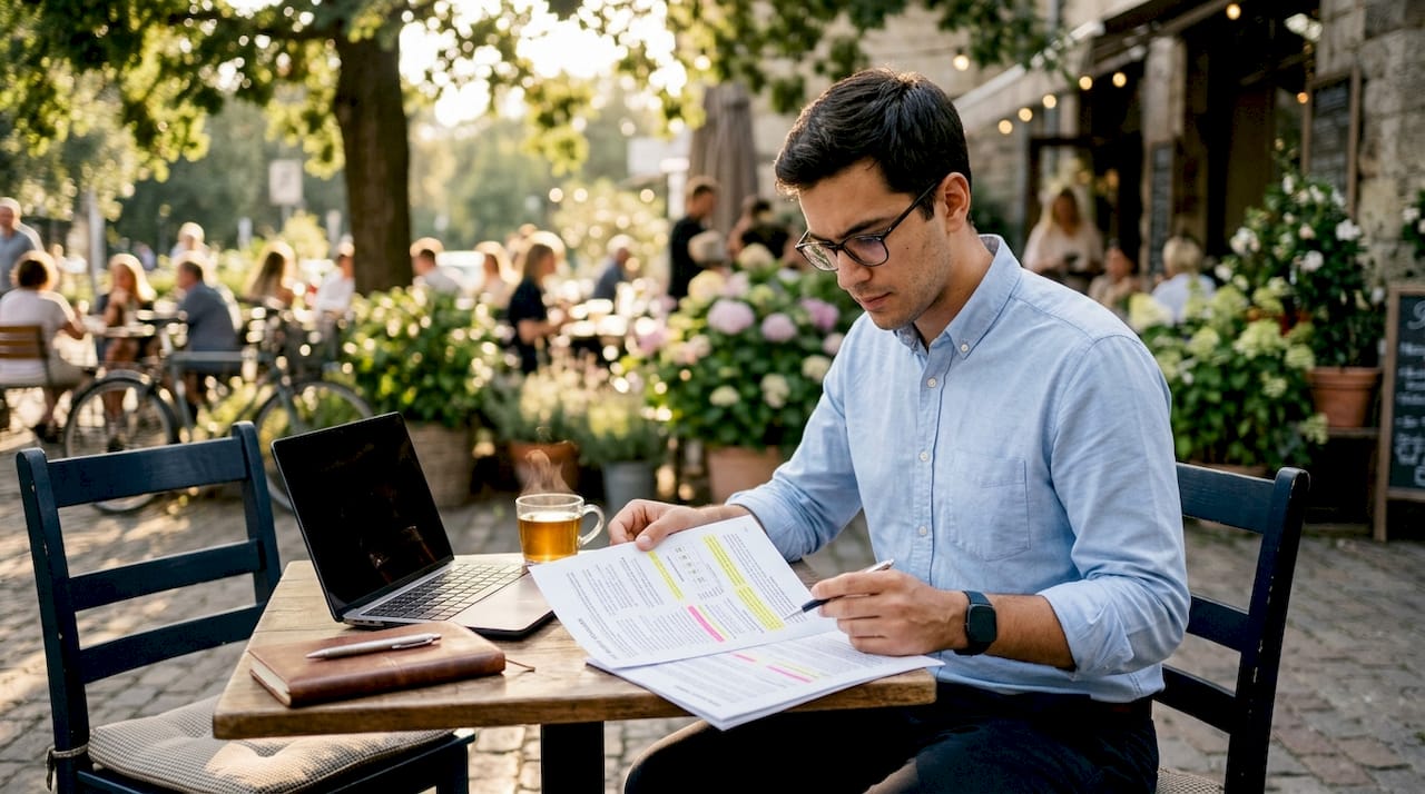 Homebuyer studying ARM mortgage rate caps