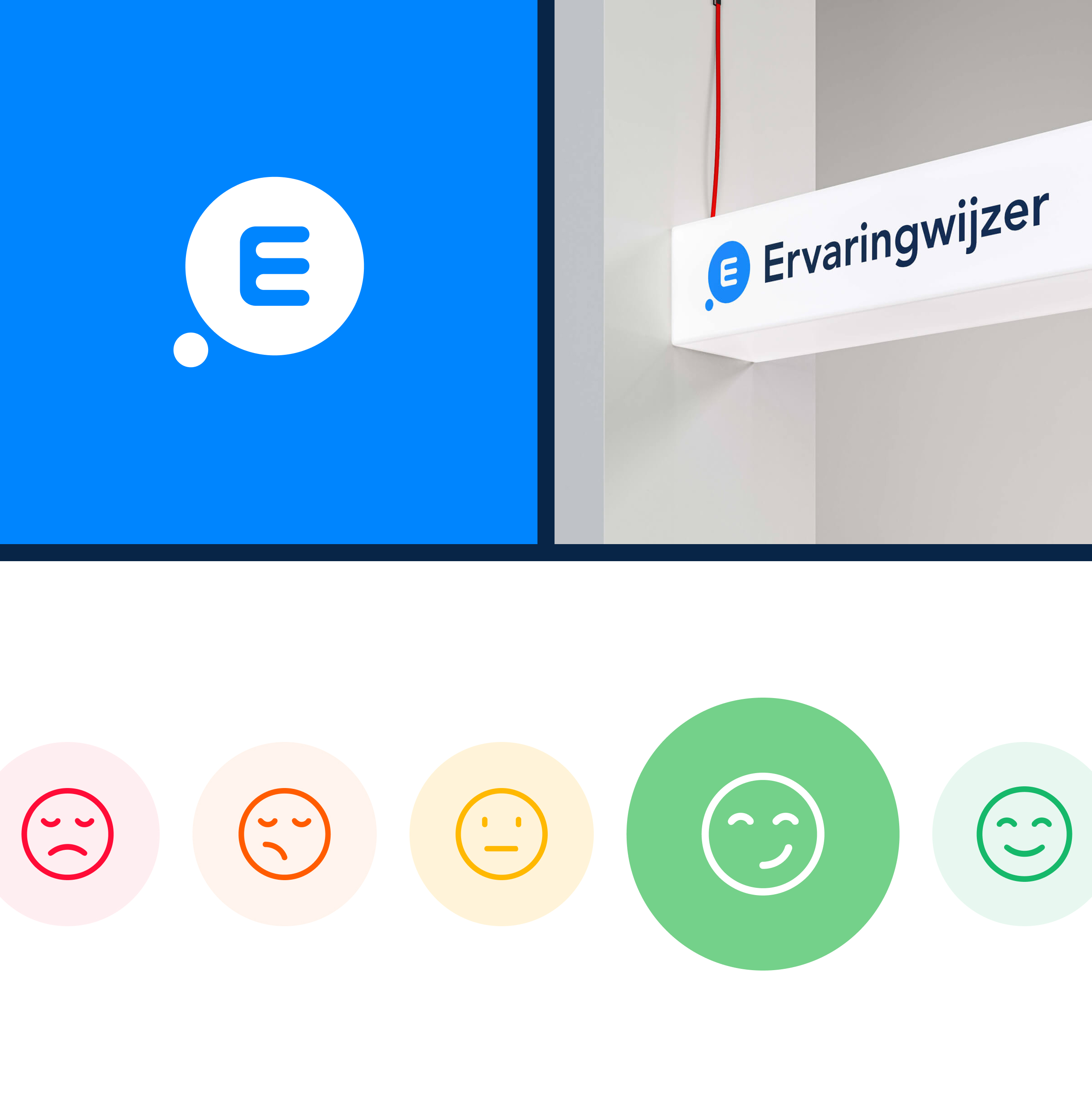 Visual impressions of the brand identity.
