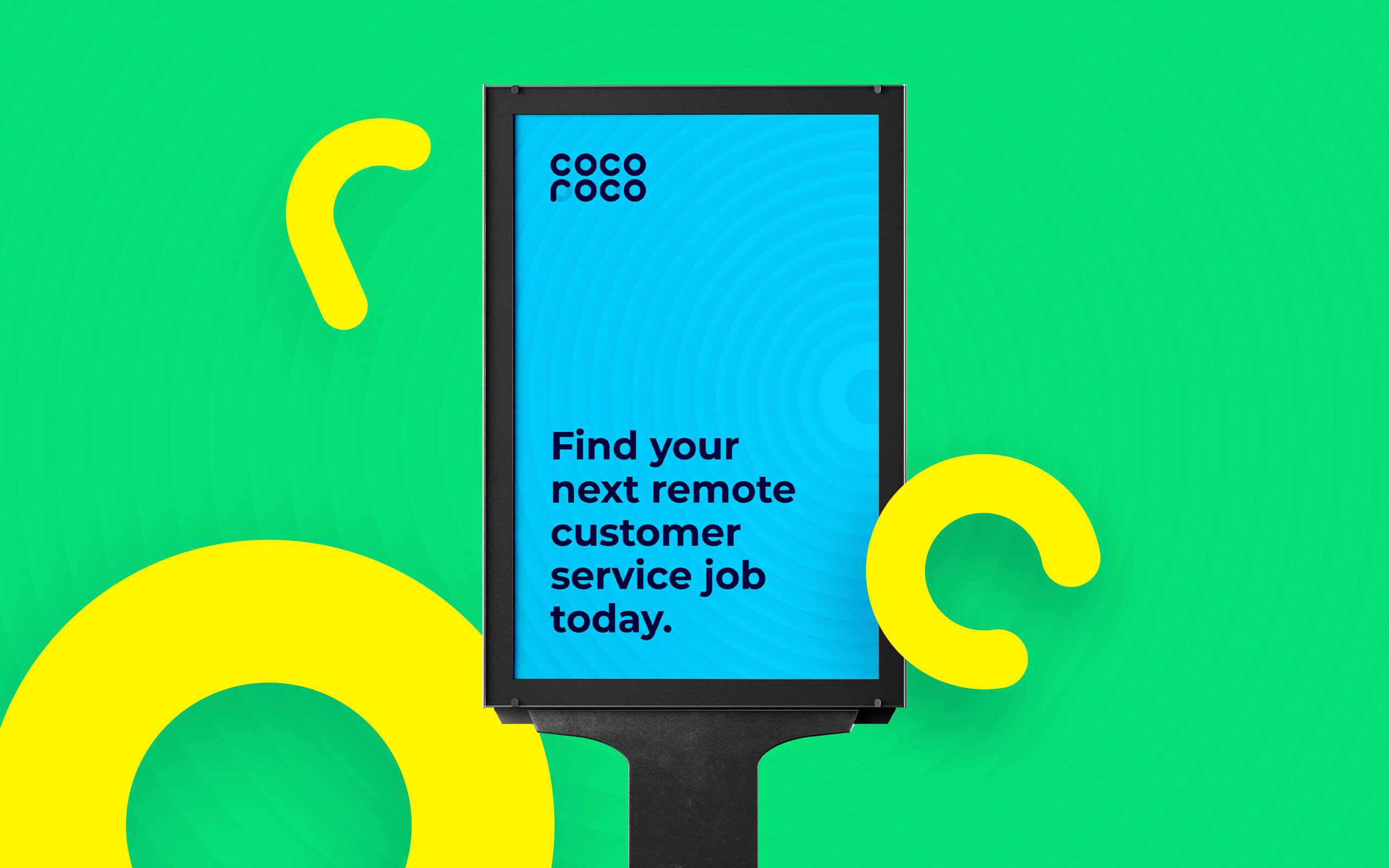 Visual impression of a billboard design for Cocoroco.