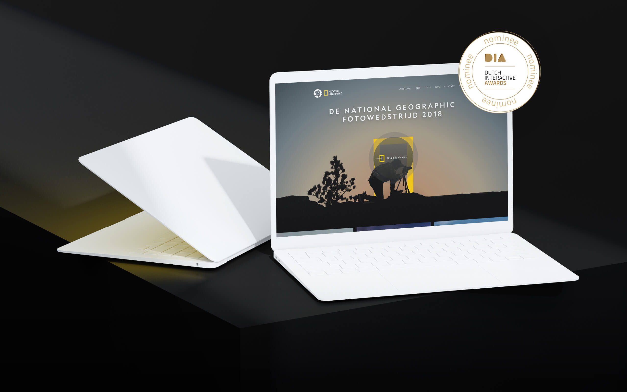 Visual impression of the home page design for National Geographic.