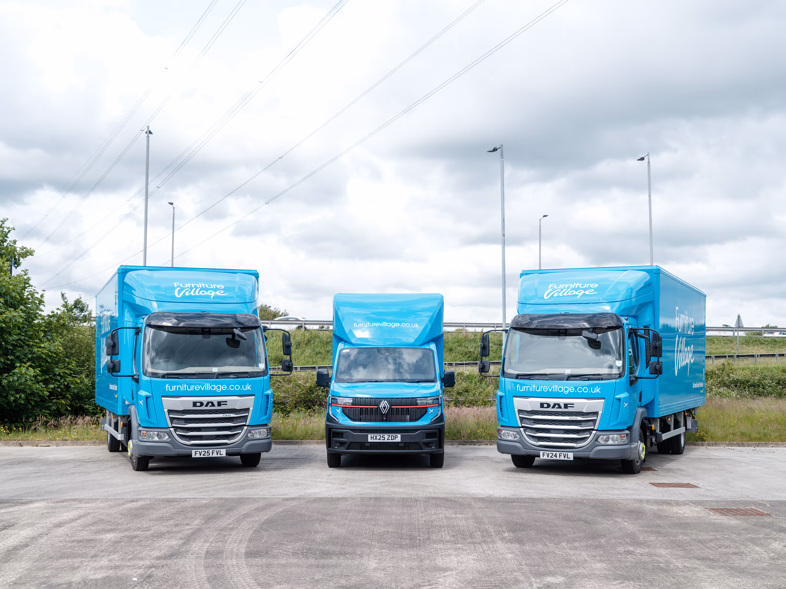 Furniture Village Glasgow fleet of trucks branded by WCC