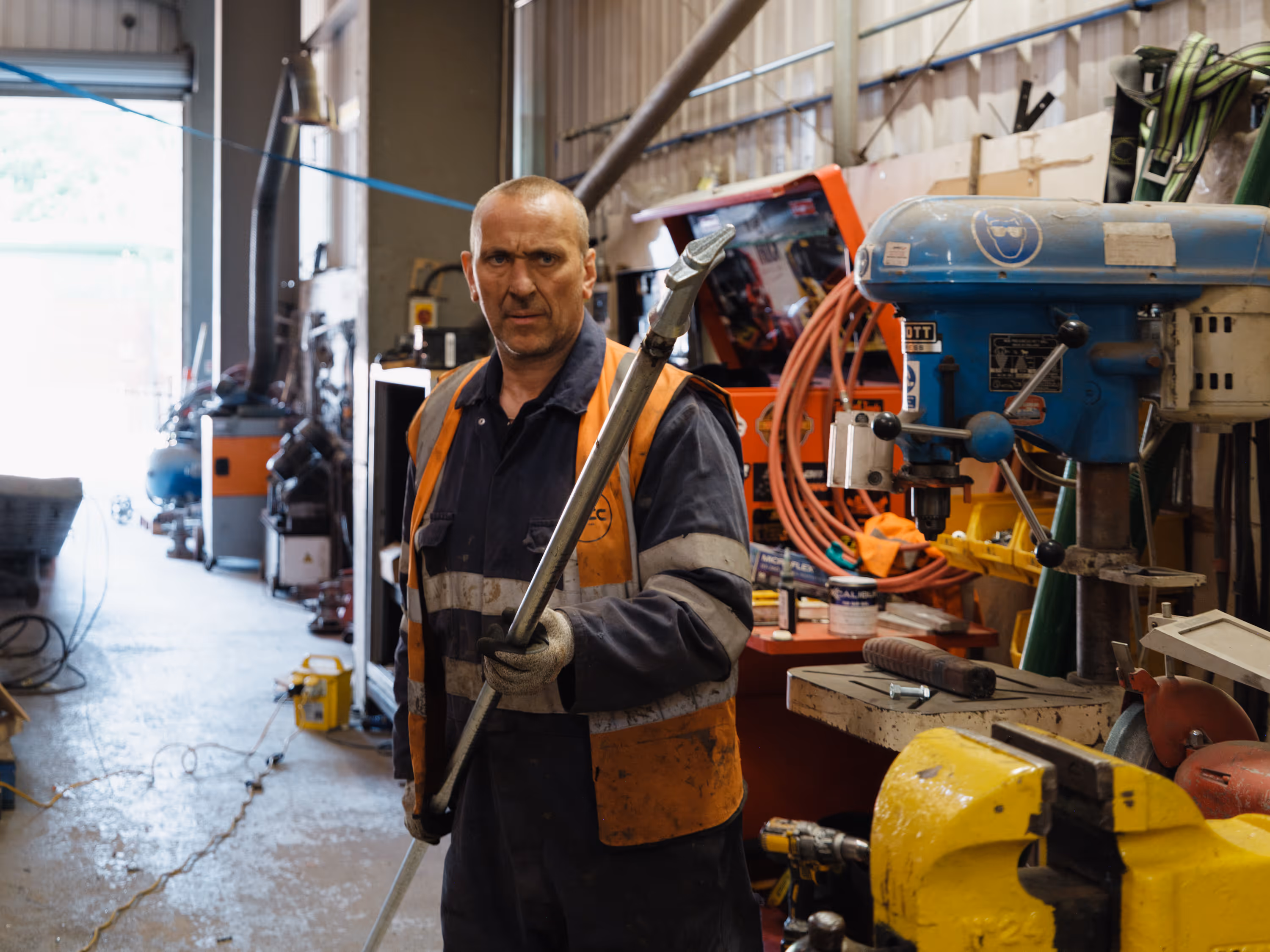 WCC staff member hard at work in the workshop.