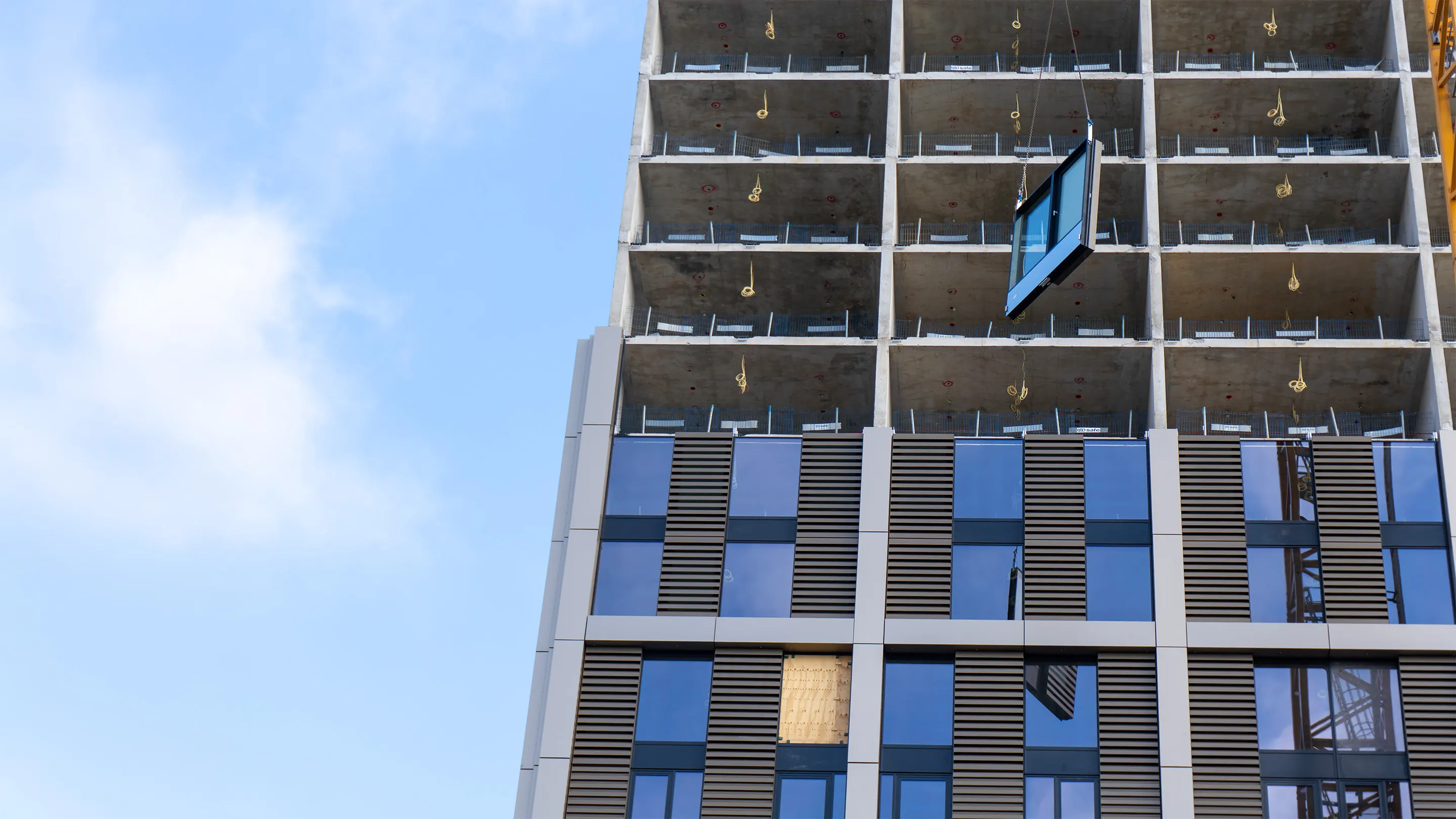 Window placement at the Canvas Living building in Brainpark Rotterdam.