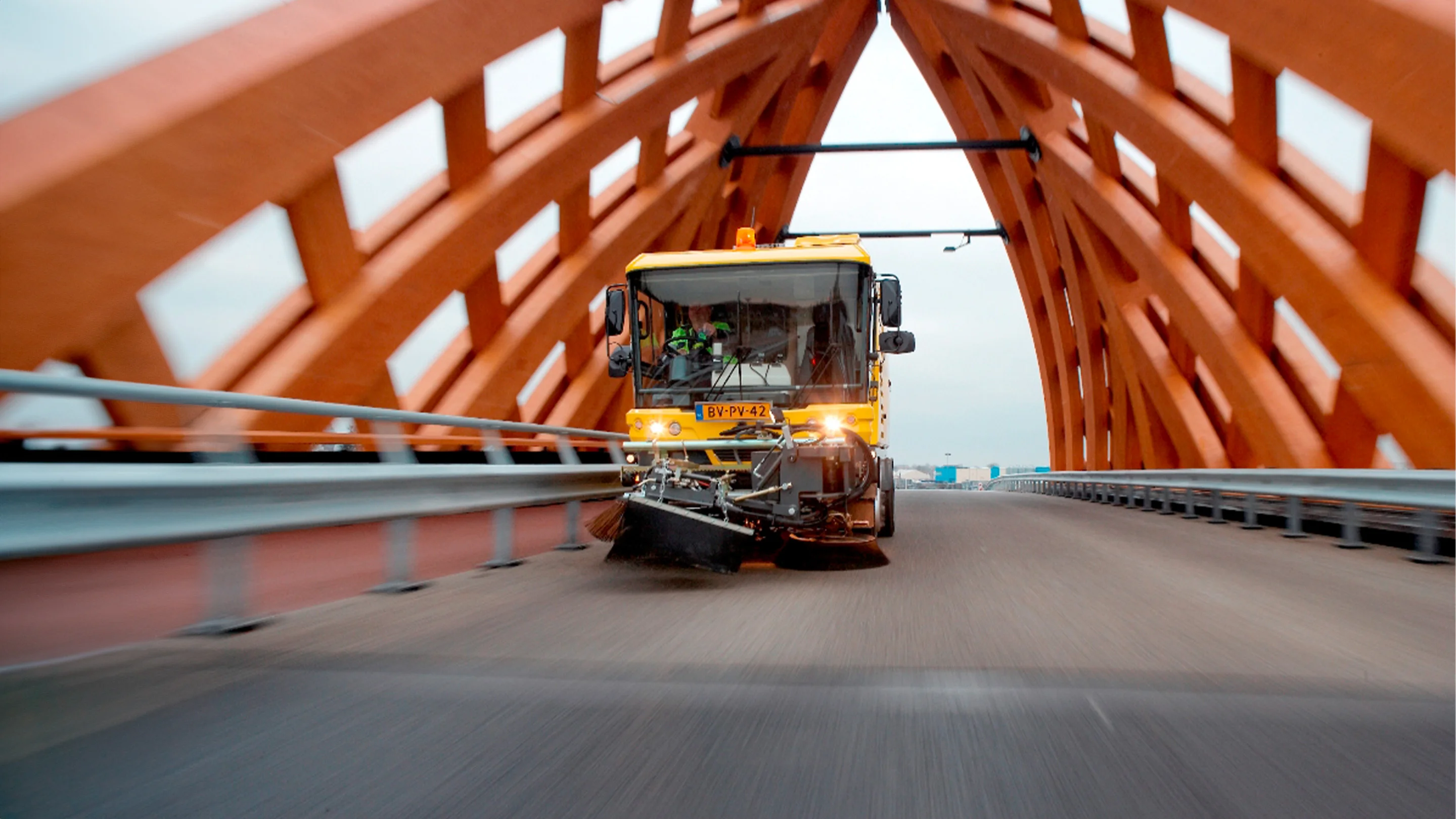 Street sweeper with Merford Inside acoustics.