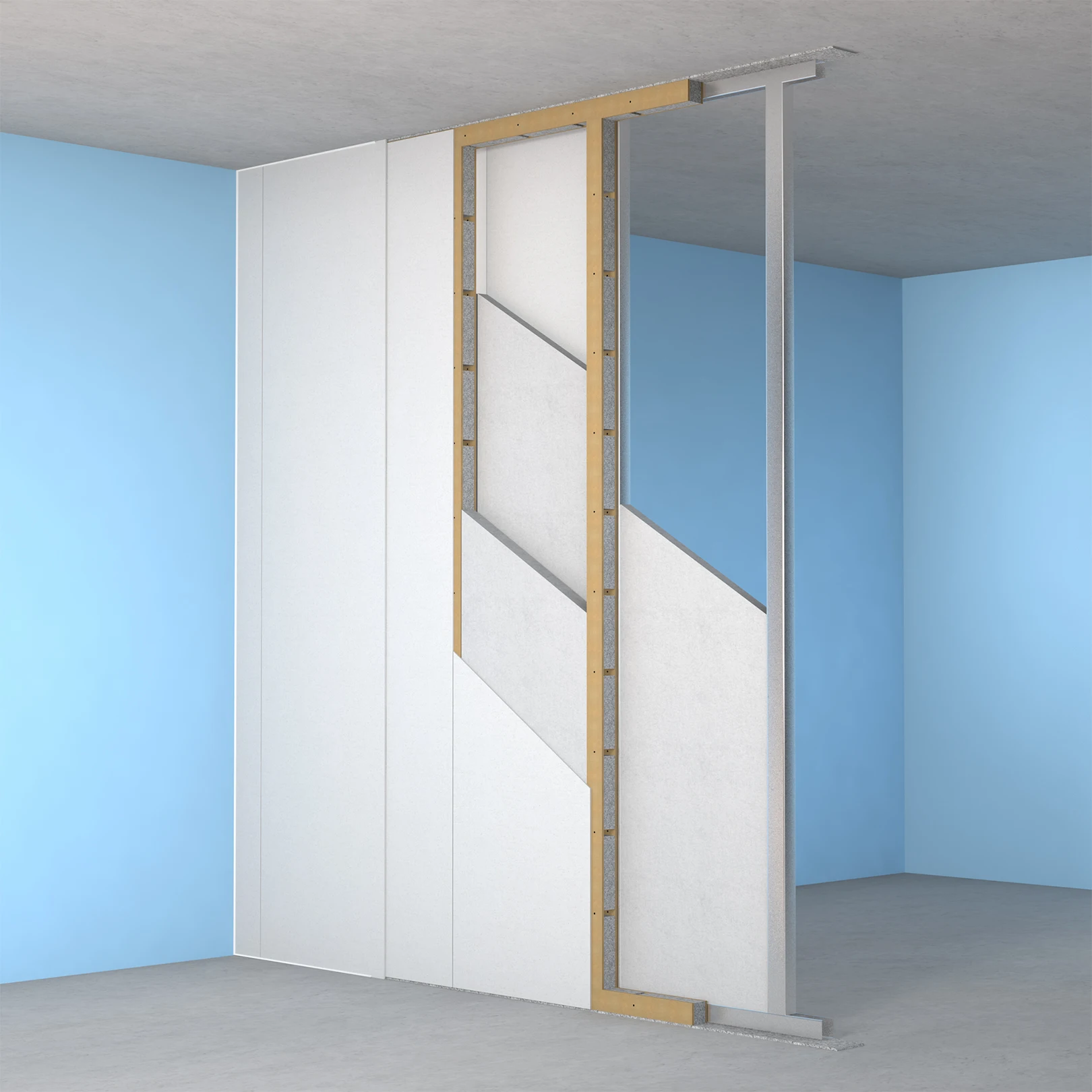 Akoestiregel MD sound-insulating building system by Merford.