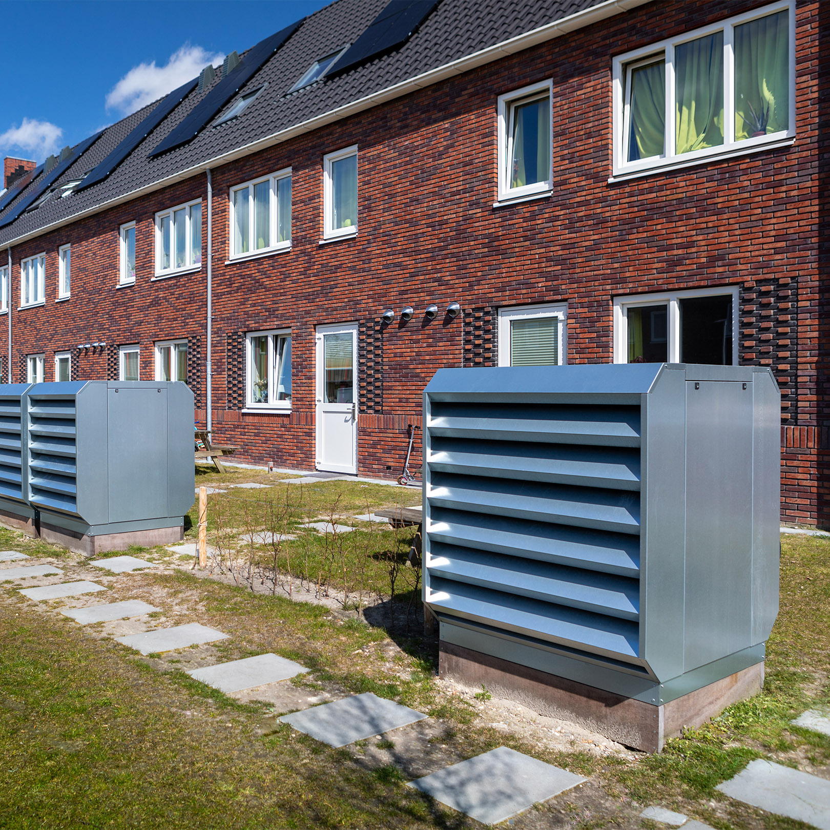 Warmtepompomkasting bij AZC Burgum.
