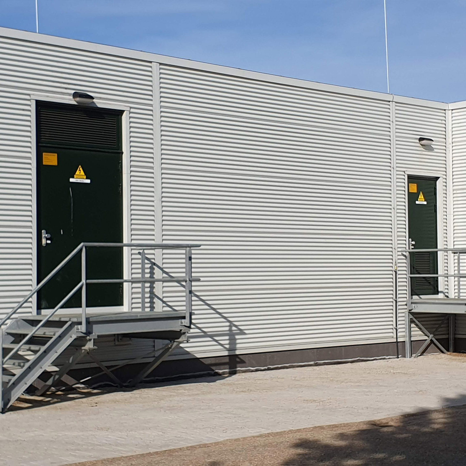 Steel doors at Stedin 10kV station in Gorinchem.