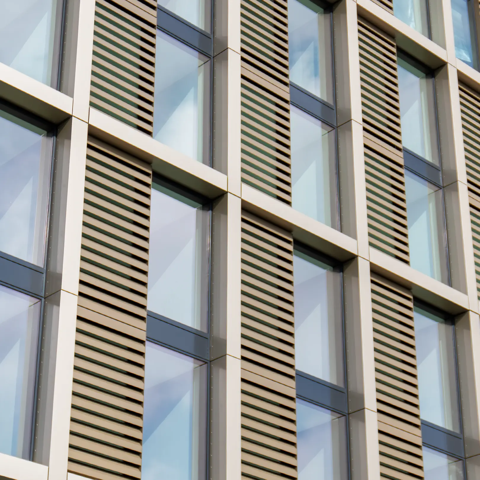 AKR 500 acoustic louvre in building.