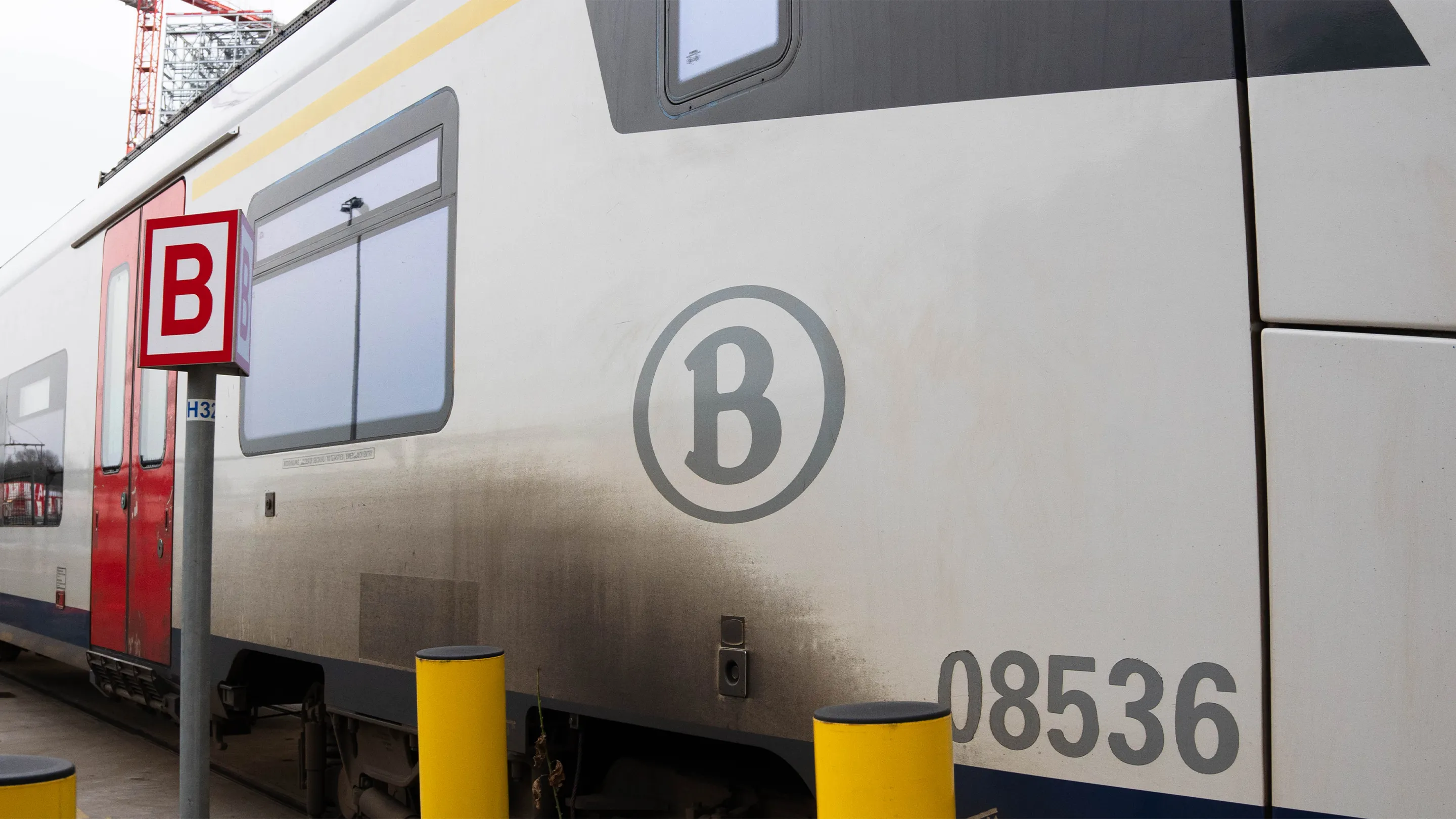 NMBS train exterior showing Belgian railway branding.