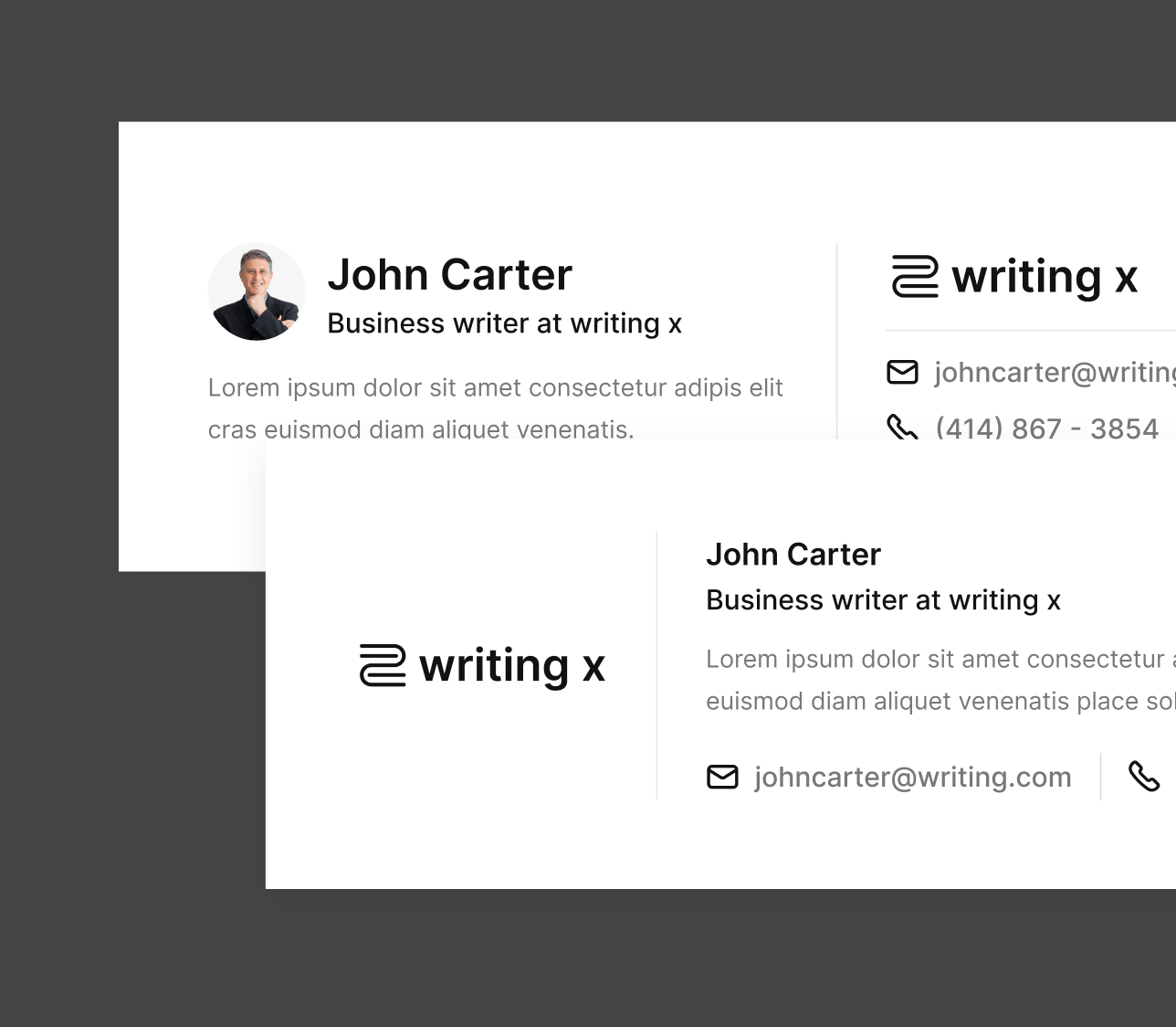 Writing X - Email Signature - Blog Site Webflow Template