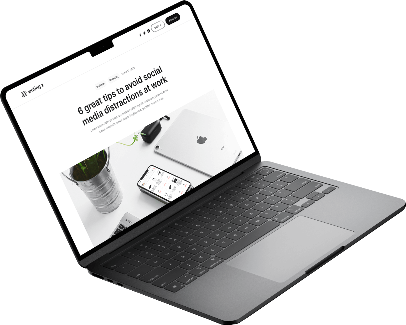Subscribe To Receive Our Daily Tech News - Writing X Webflow Template