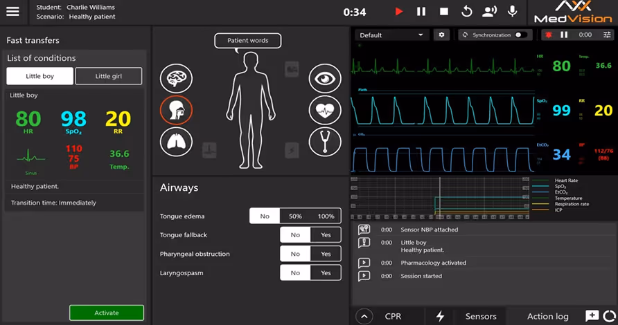 Software Leonardo Adult Patient Simulator