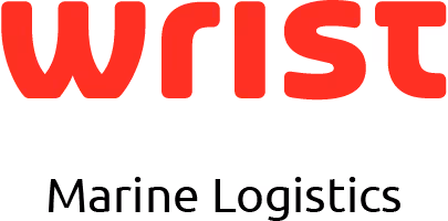 Wrist Marine Logistics logo with a stylized ship in dark blue above the word 'Wrist' in red and 'Marine Logistics' in black text below.