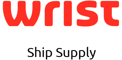 Wrist logo with a ship silhouette above the red text 'wrist' and black text 'SHIP SUPPLY'.