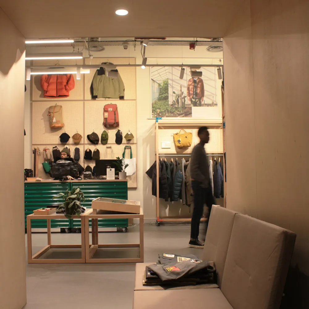 Interior design The Outsiders Store, Coal Drops Yard, FSC Timber