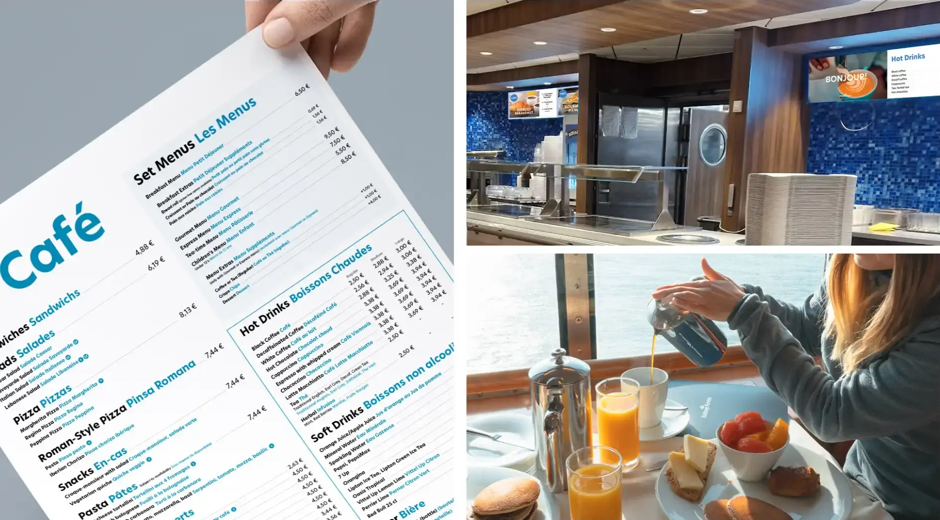 Menu redesign Brittany Ferries