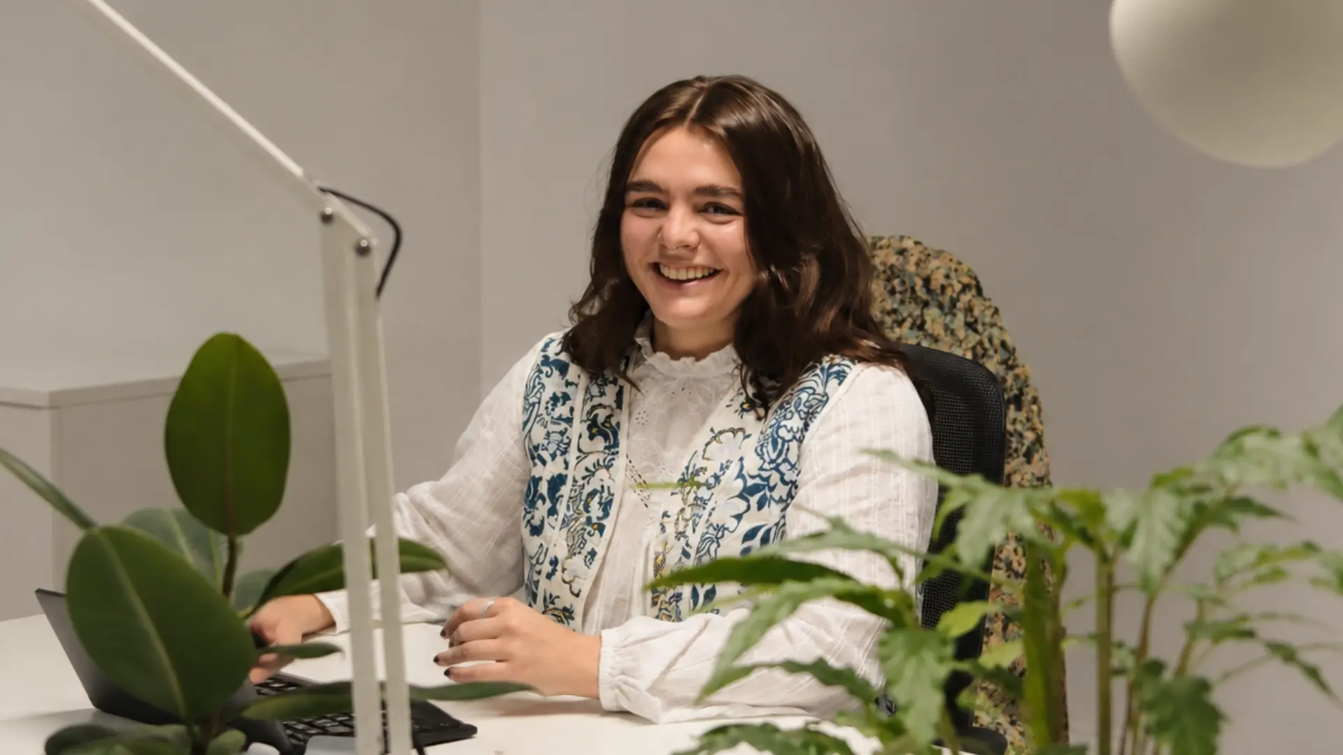 Debby at desk
