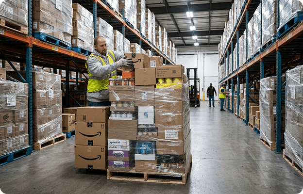 Mixed case pallet building