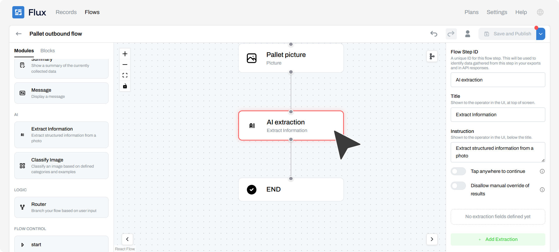 logistics flow builder | Flux by Optioryx