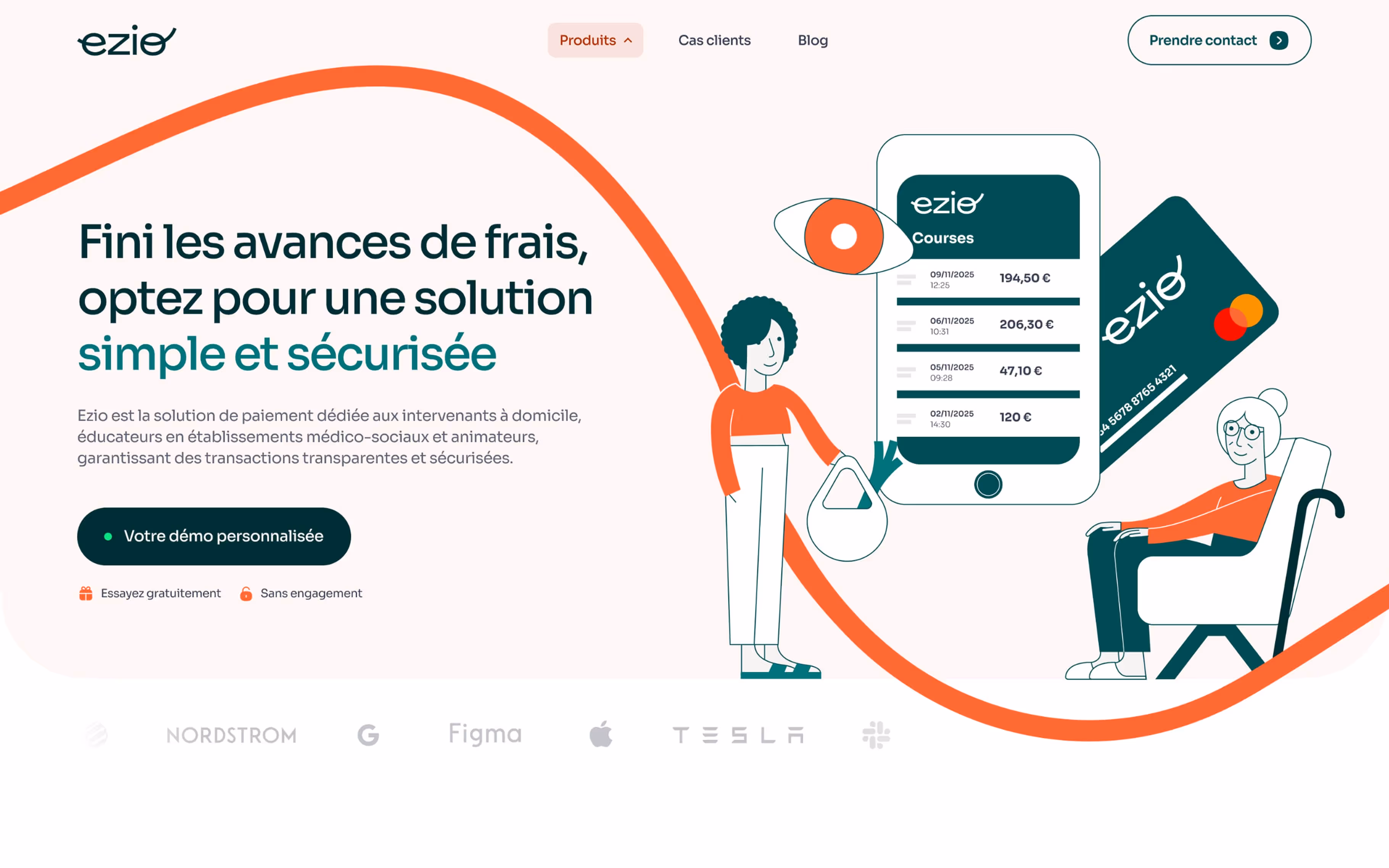 Ezio site after webflow redesign