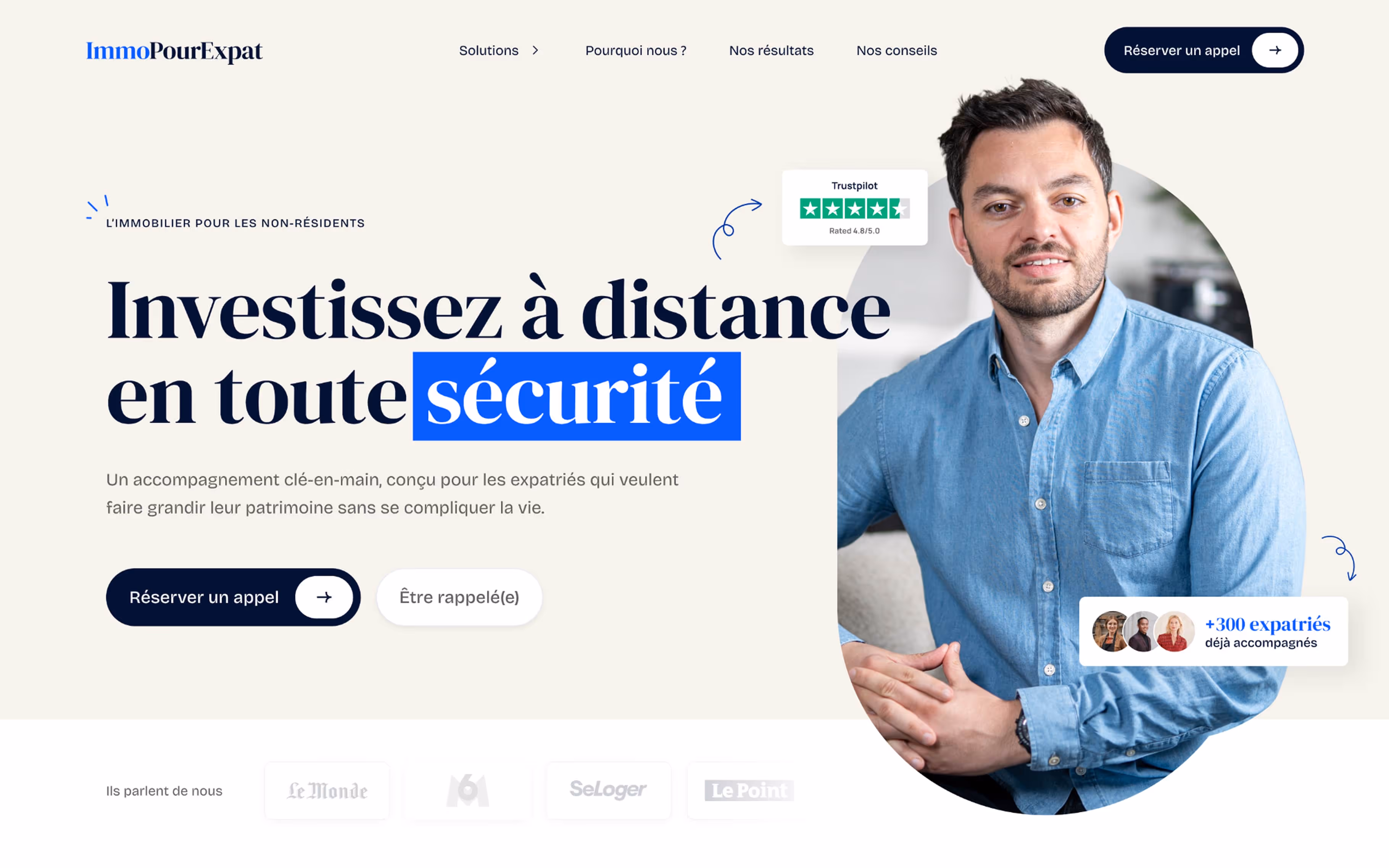 Visuel du site Immopourexpat après refonte webflow