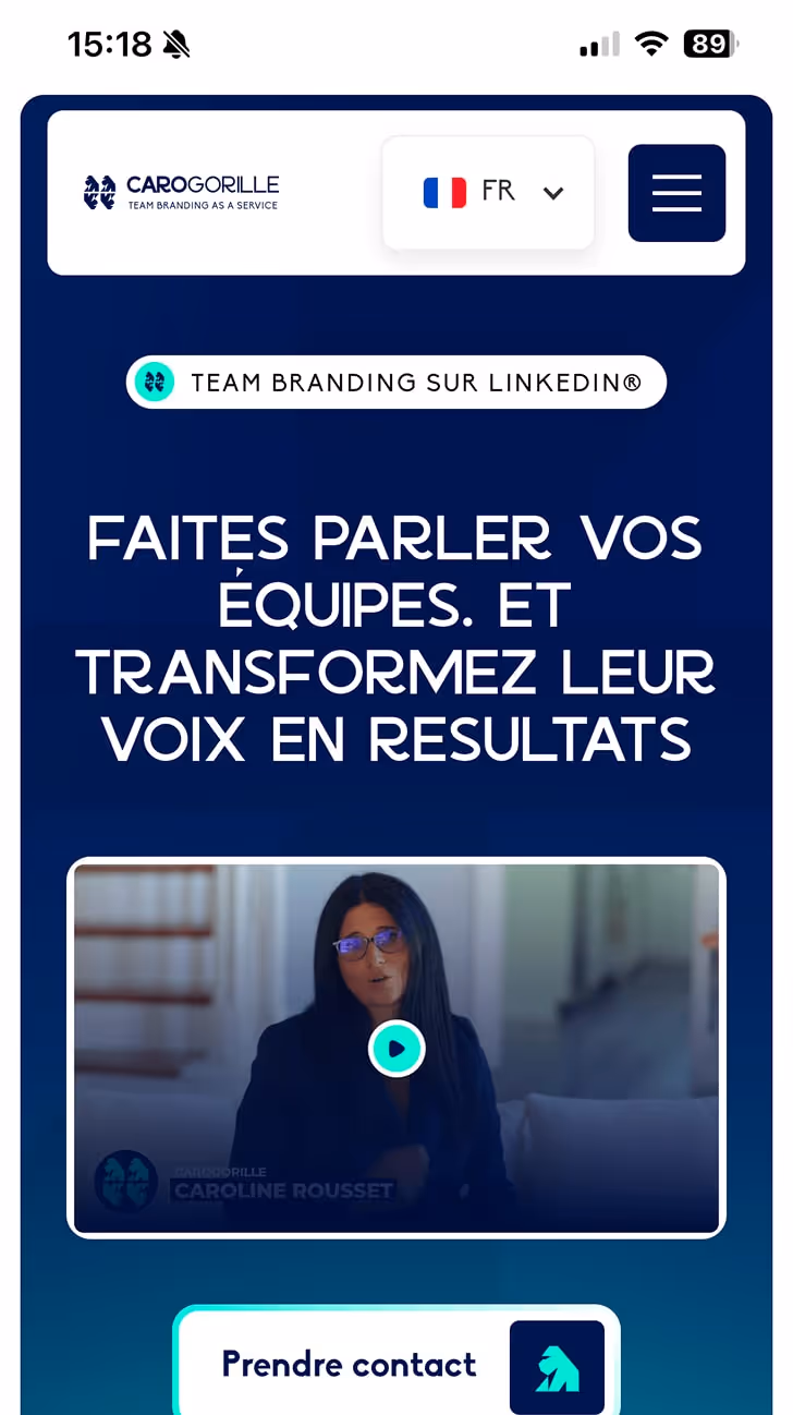 Visuel du site Carogorille sur Smartphone