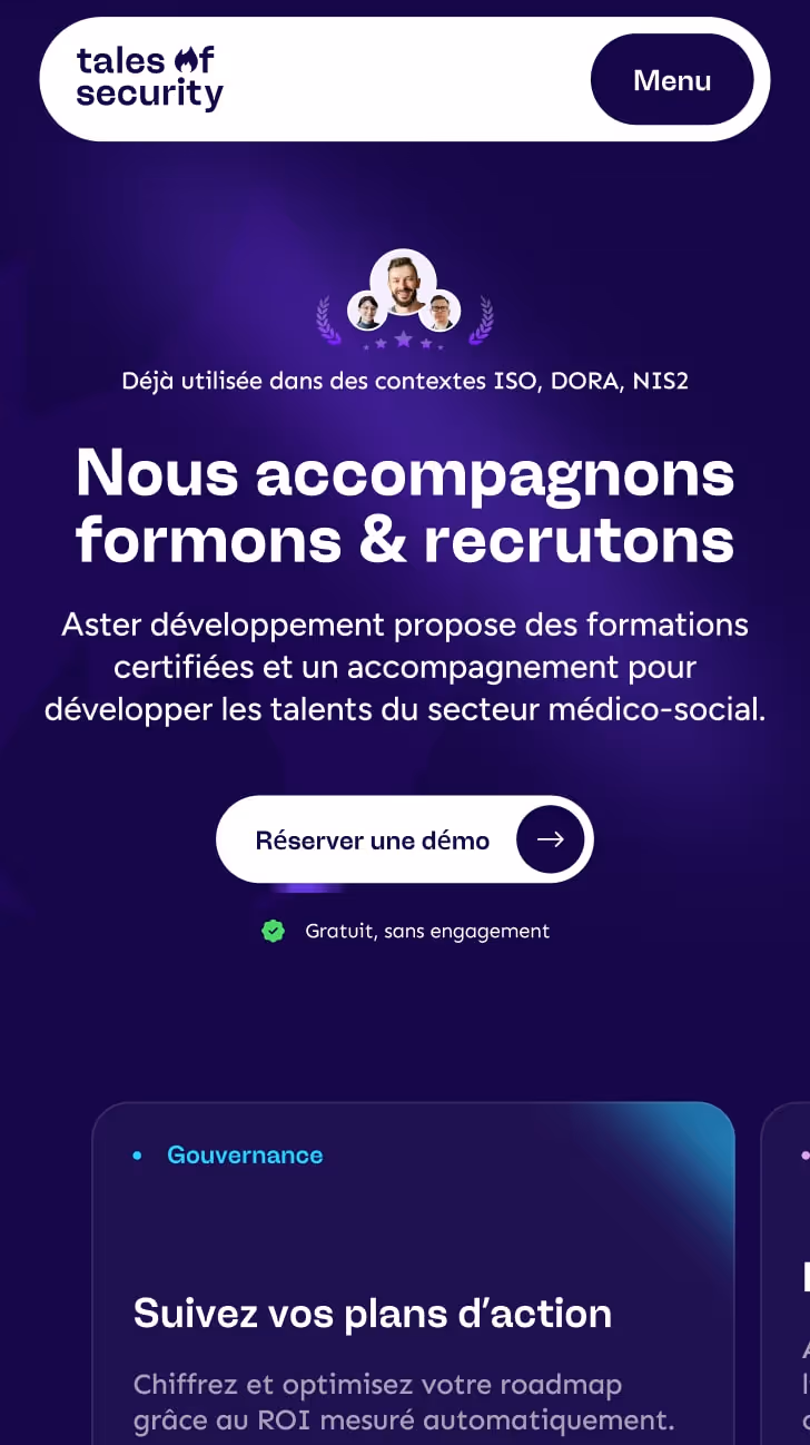 Tales of Security site on mobile