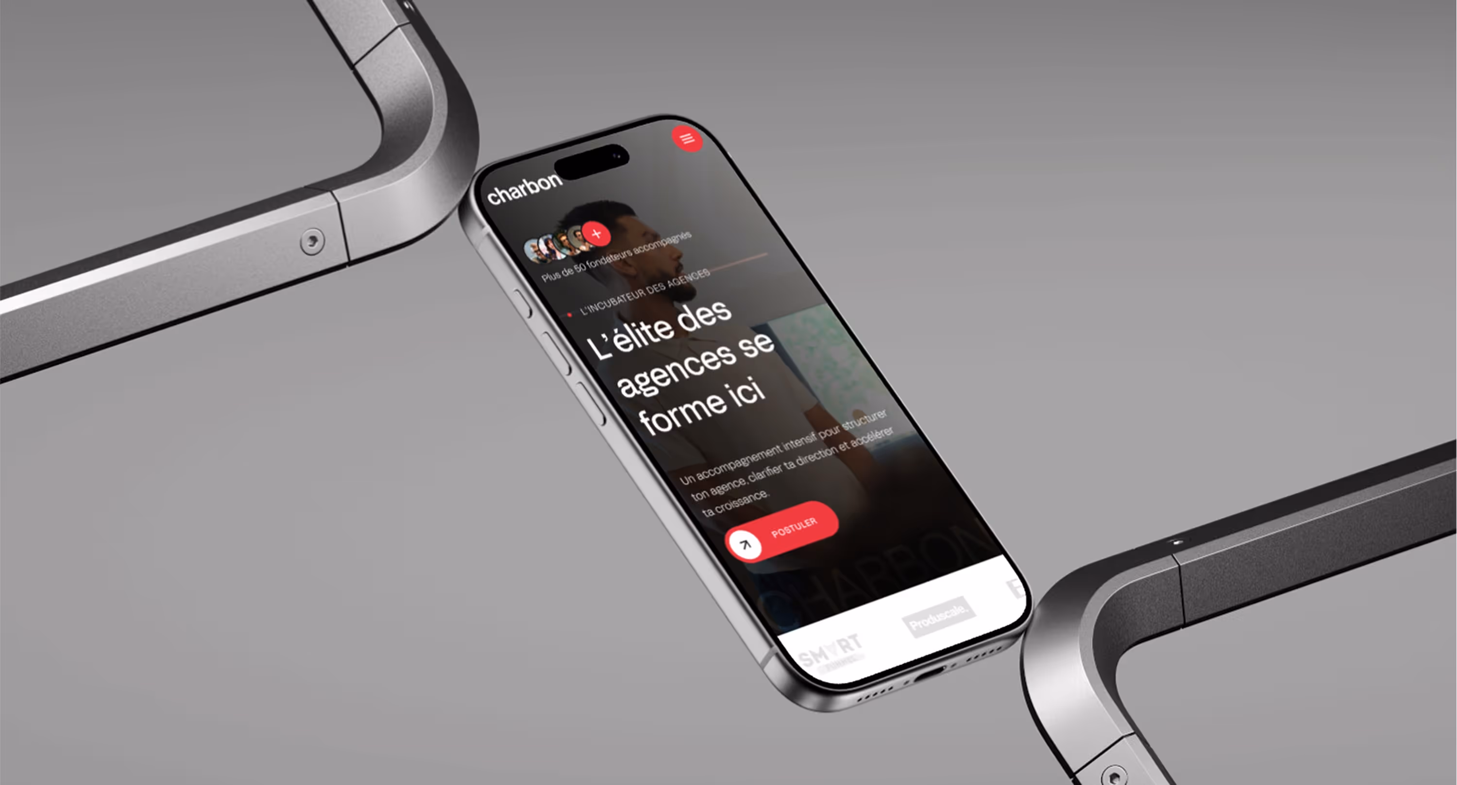 Mockup of the coal site on mobile