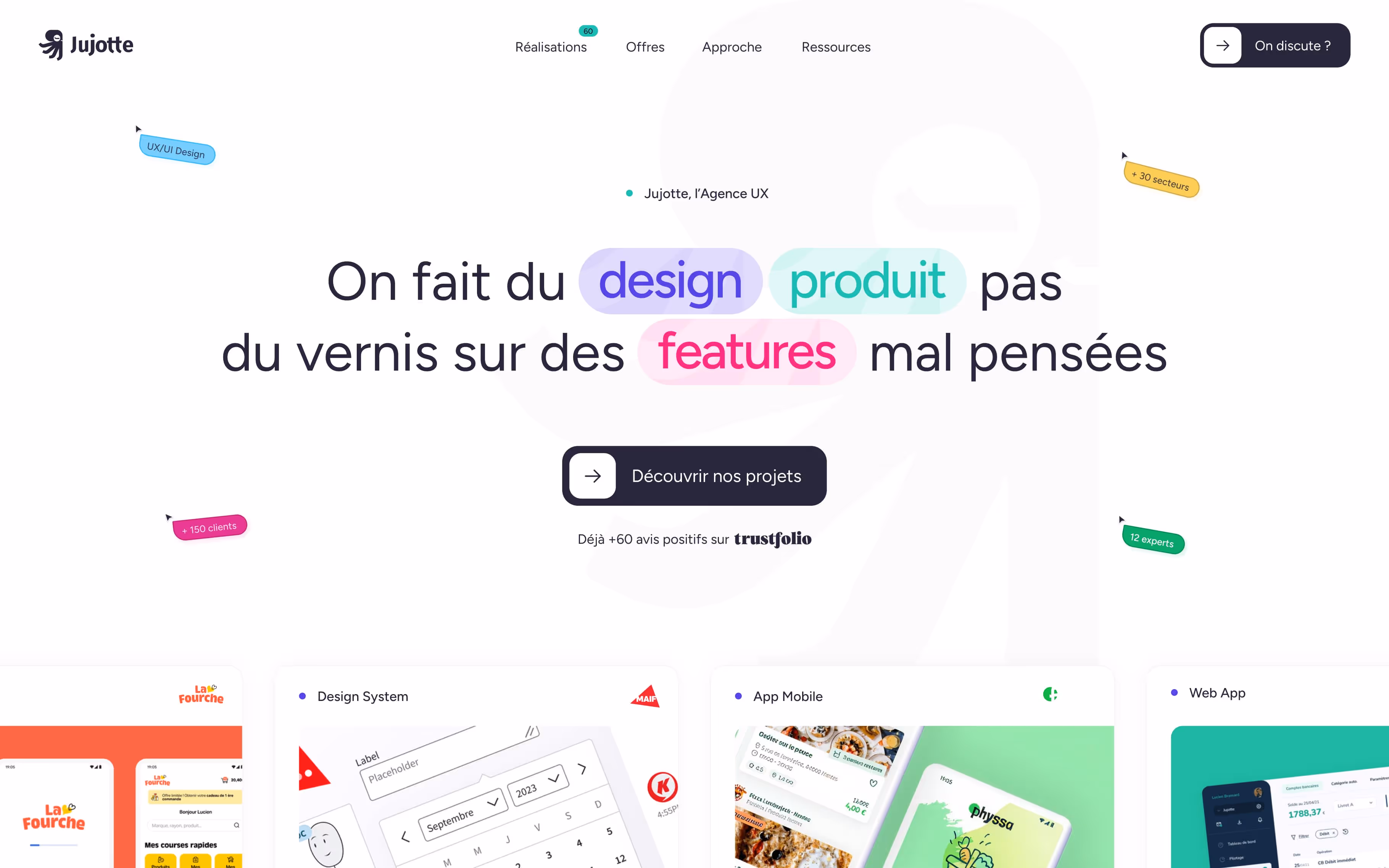 Visuel du site Jujotte après refonte