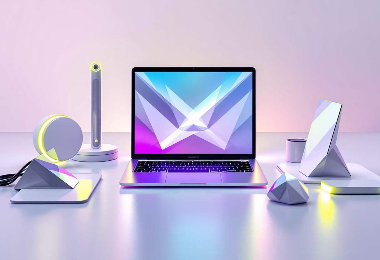 [background image] image of a workspace with a laptop (for a ai developer tools)