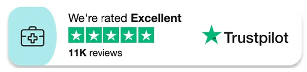 Rated Excellent on Trustpilot with over 11k reviews.