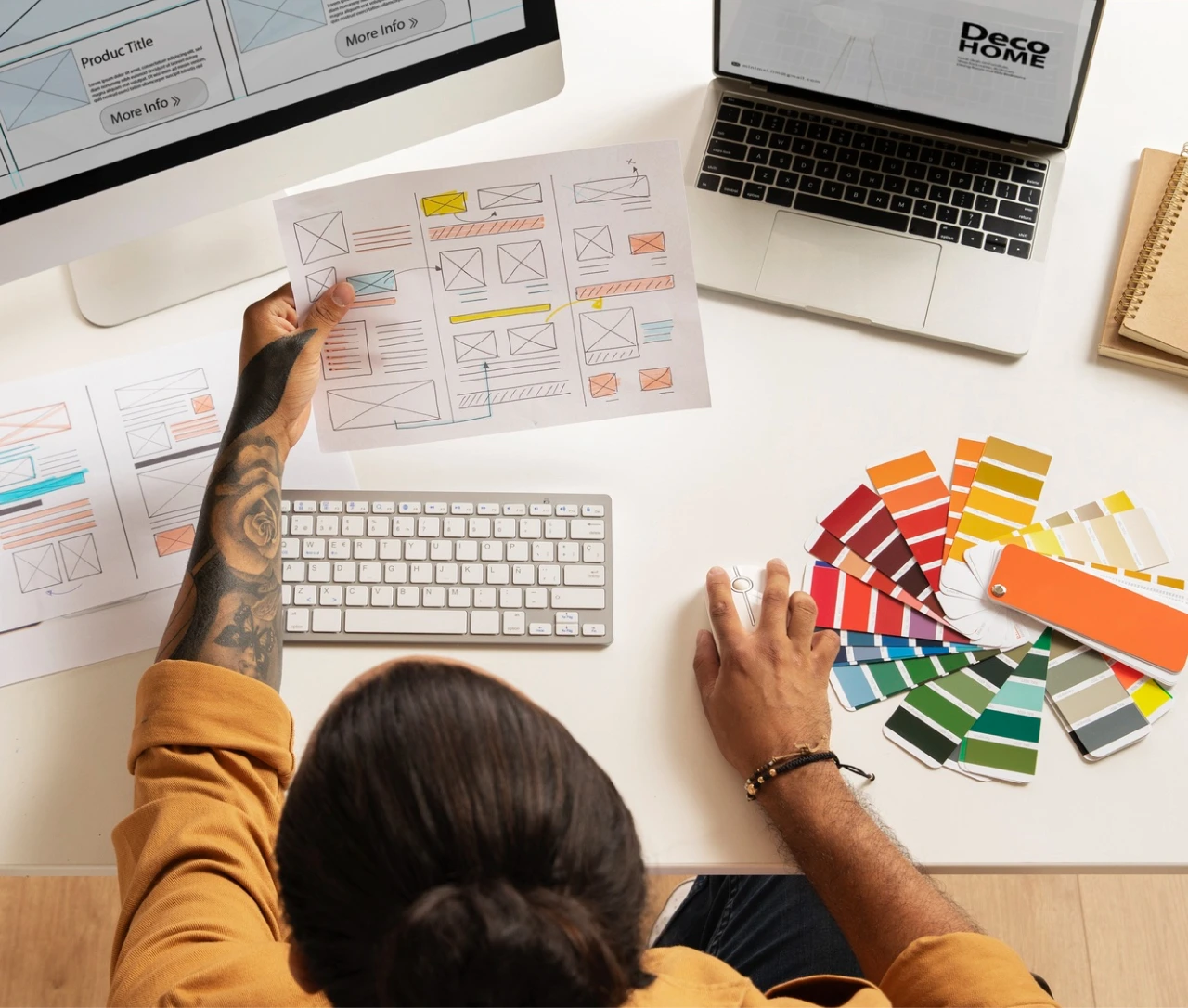 woprking on a laptop