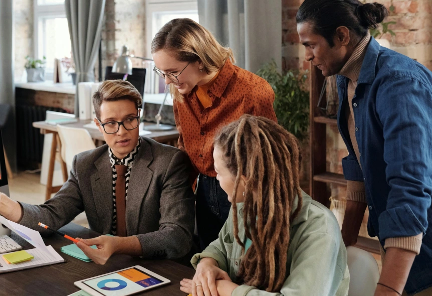 group of office people