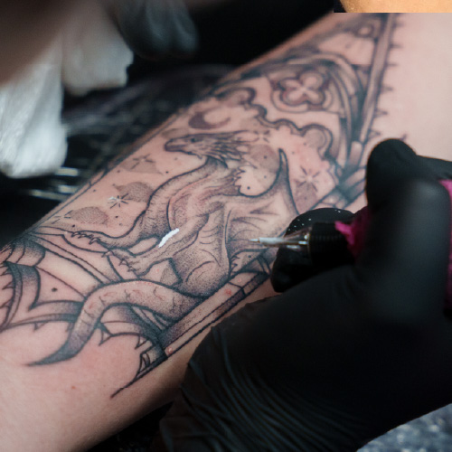 Custom tattoo work at Tenko Tattoo