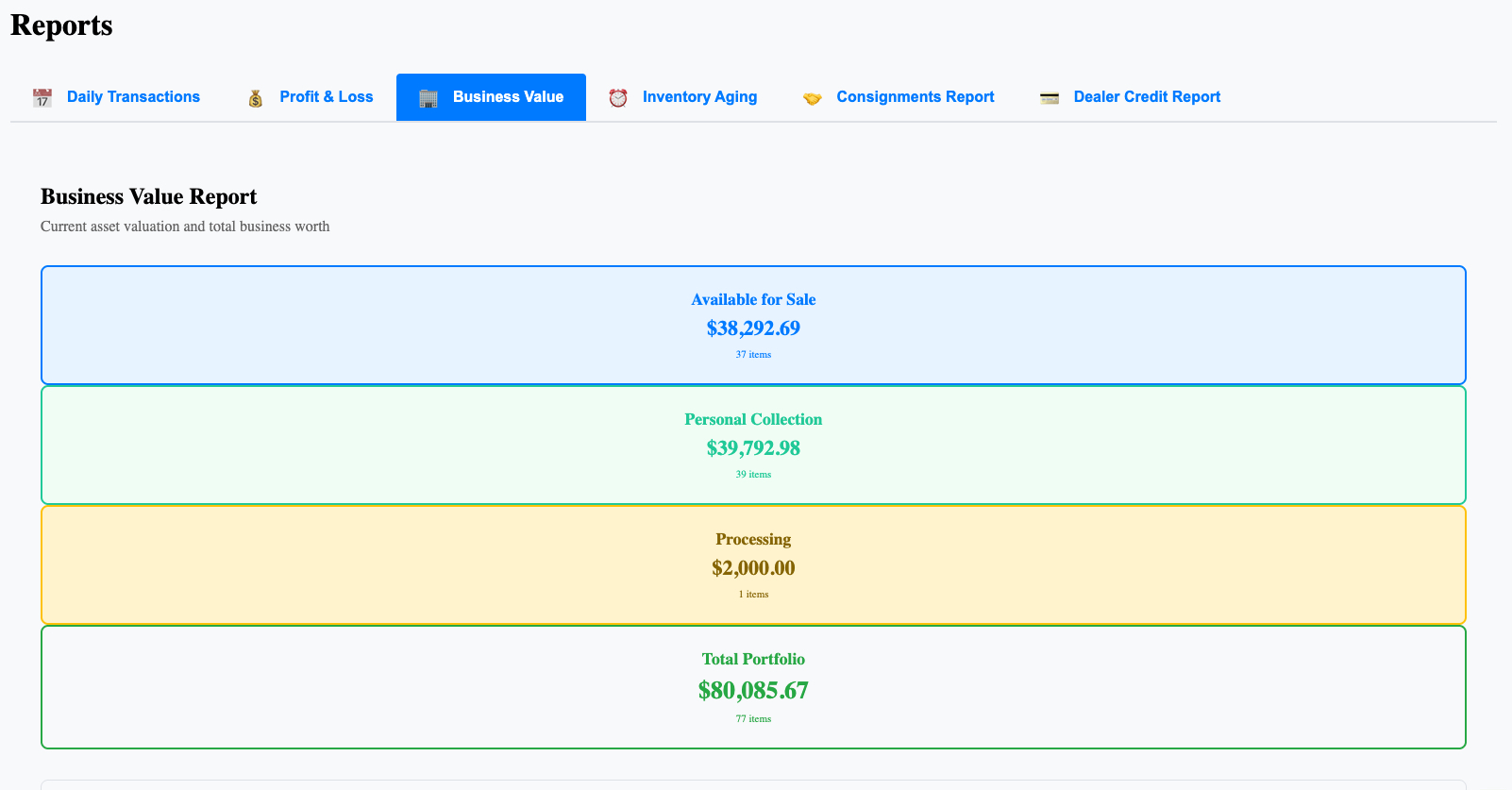 MyCoinWorX coin collection management system for collectors solo dealers and shops see total value of your inventory and collection