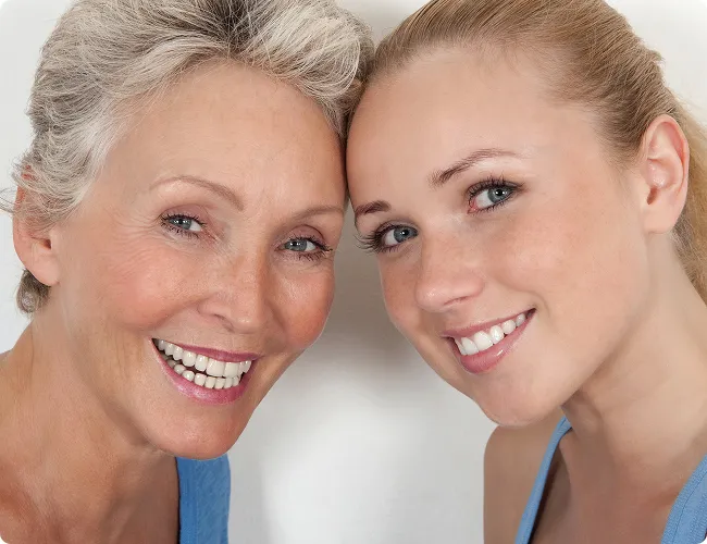 SmartCare Rx Pharmacy two women, one older and one younger, depicting generational care and support