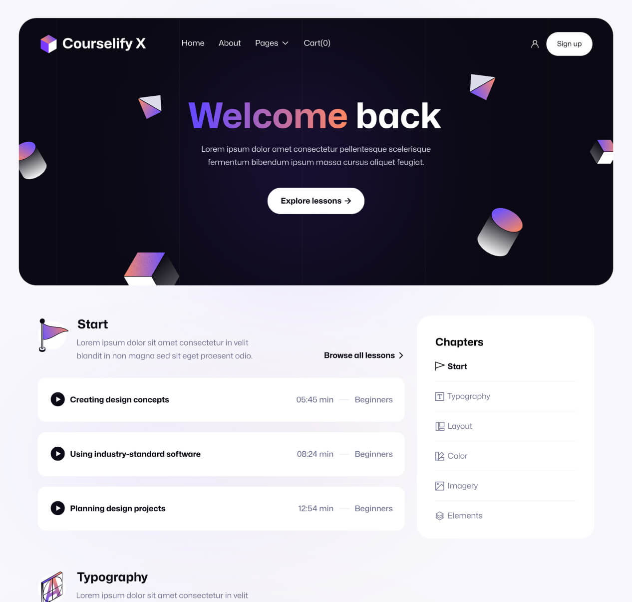 Courselify X - Home Premium Page - Course Webflow Template