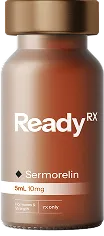 ReadyRx Sermorelin supplement bottle in amber glass with label