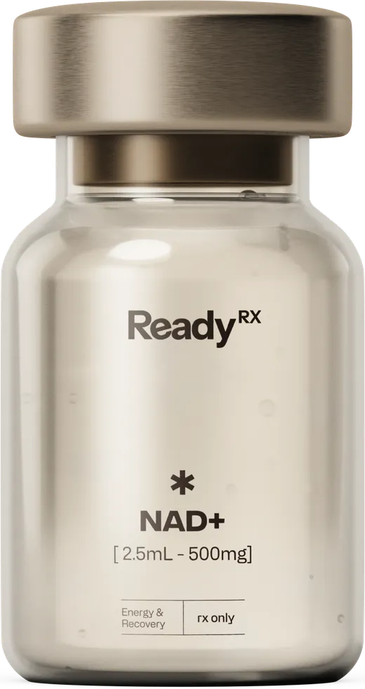 ReadyRx NAD+ supplement vial, 2.5mL 500mg, energy and recovery formula