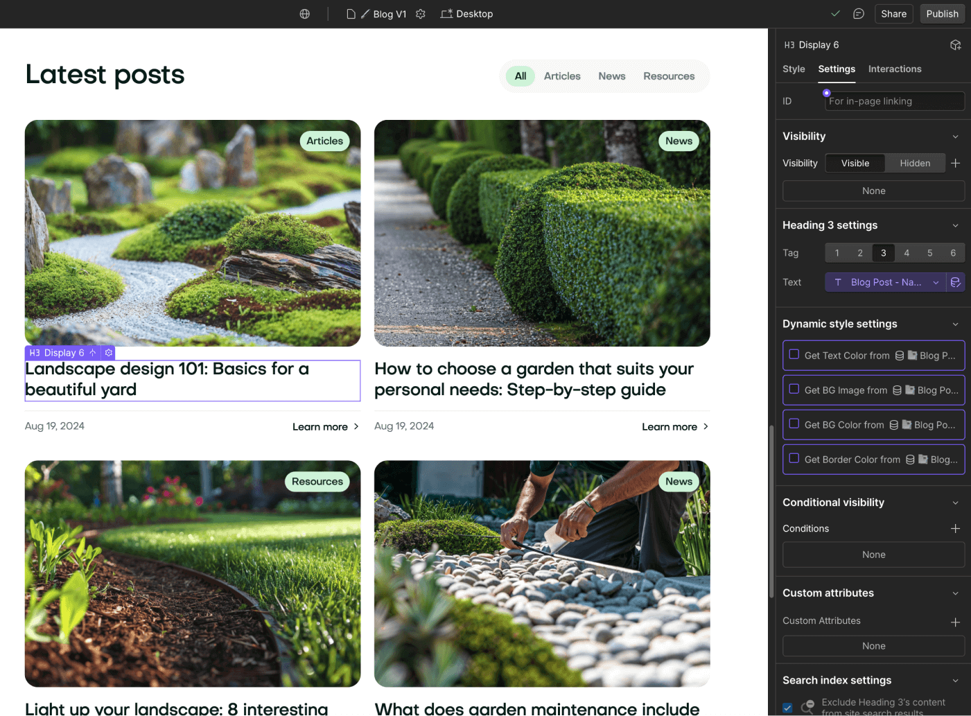 CMS Content - GardenView Webflow Template | BRIX Templates