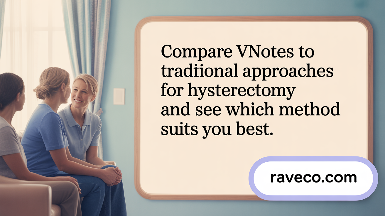 Compare vNOTES to traditional approaches for hysterectomy and see which method suits you best.